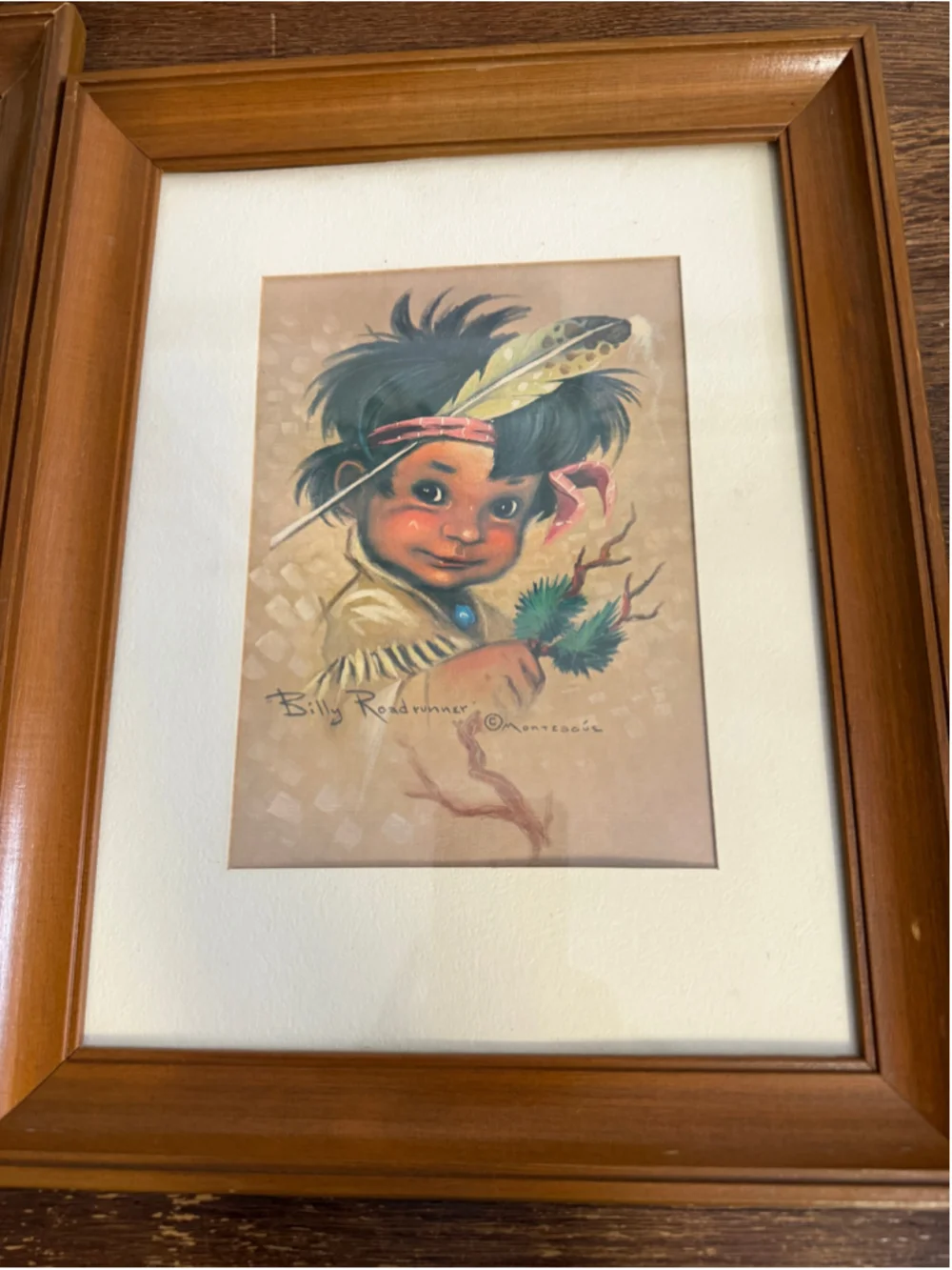 Vintage Monte Monteague Native American Child Prints Joey Yellow Horse Billy Roa